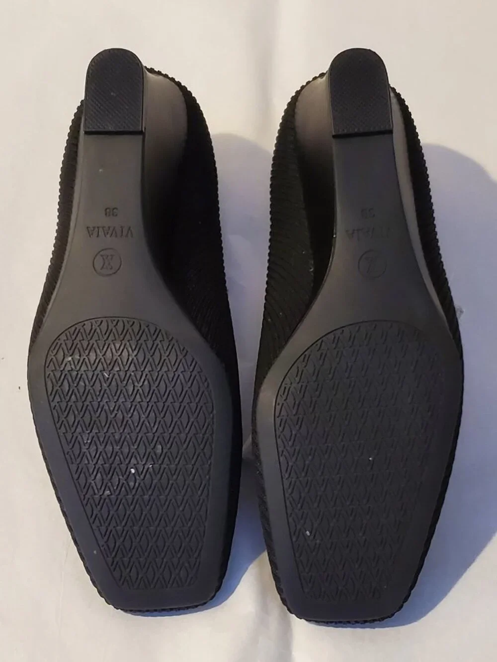 Vivaia Square Toe Margot Wedge Pro Heels EU Size 38 = 7-7.5